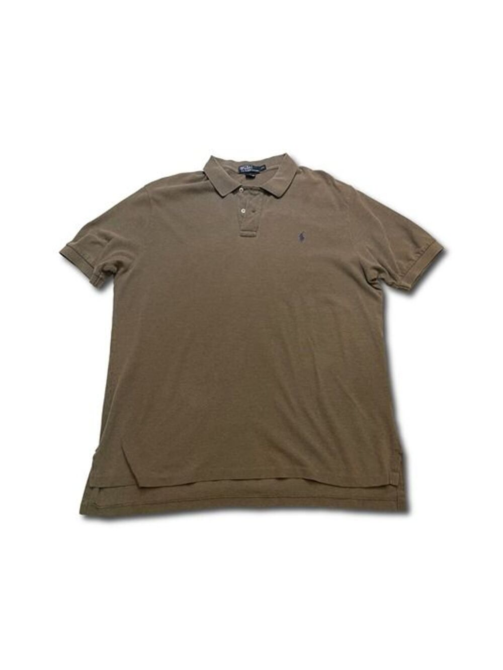 Polo Ralph Lauren Shirt Mens 2XL Olive Green Pique Short Sleeve Pony Logo
